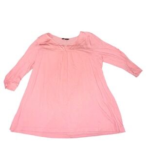 Banana Republic Pink‎ Dress XL Long Sleeve Tunic Top Casual